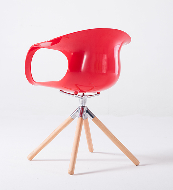 AH-8100-103 ABS Dining Chair with Oak Legs