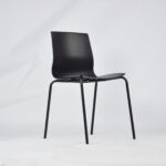 Stackable Plastic Dining Chair with Metal Leg