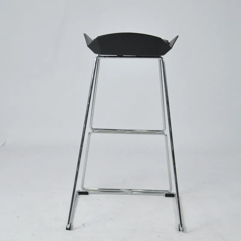 Plastic Bar Stool with Metal Sled Base