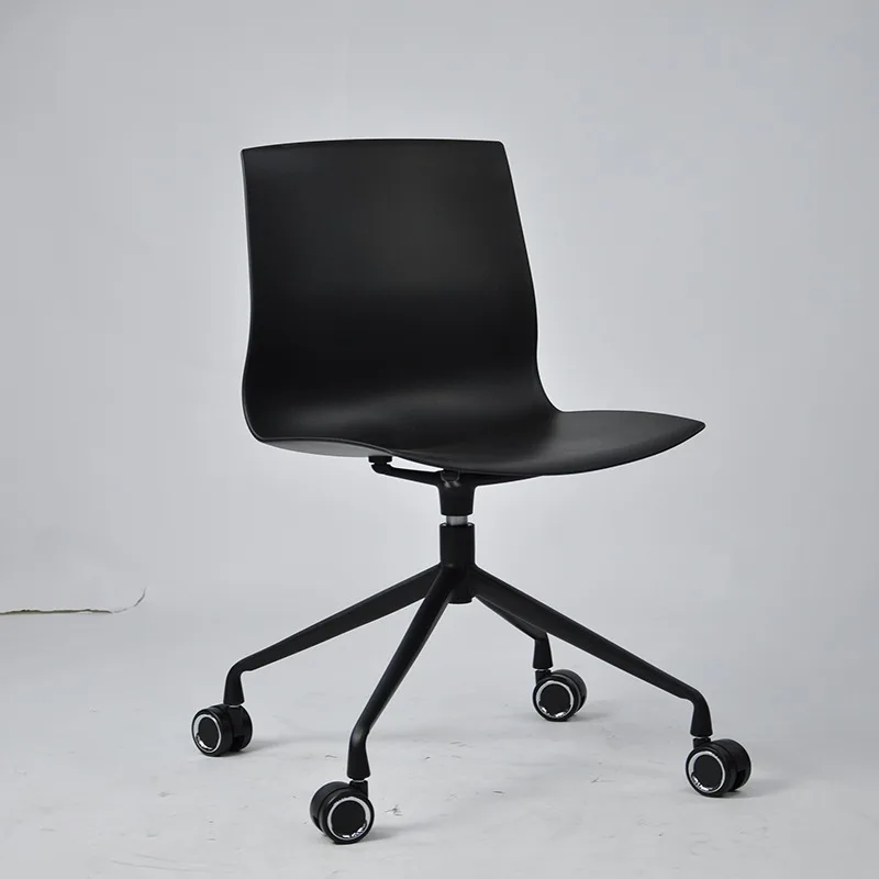 Black Shell Living Room Chair with Castors