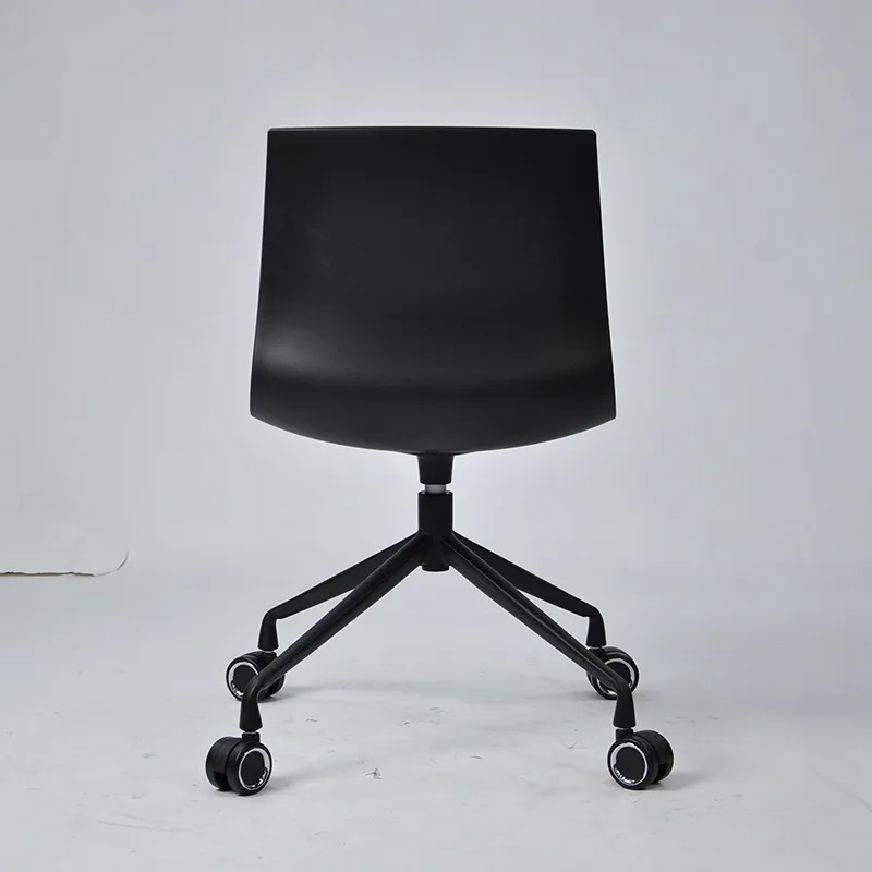 Black Shell Living Room Chair with Castors