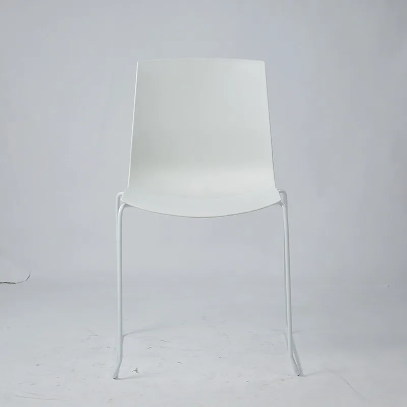 White Sled Base Living Room Chair