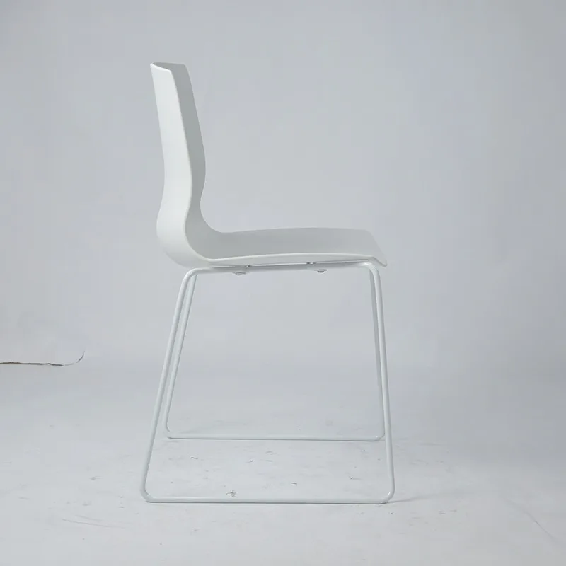 White Sled Base Living Room Chair