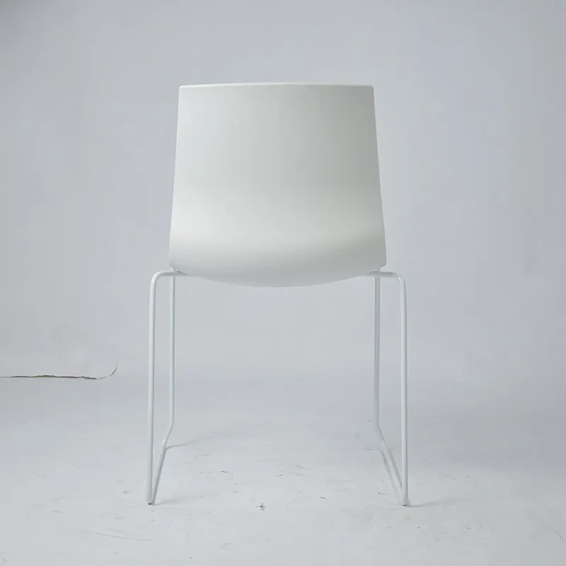 White Sled Base Living Room Chair