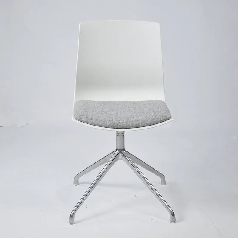 White Swivel Living Room Chair with Star Base