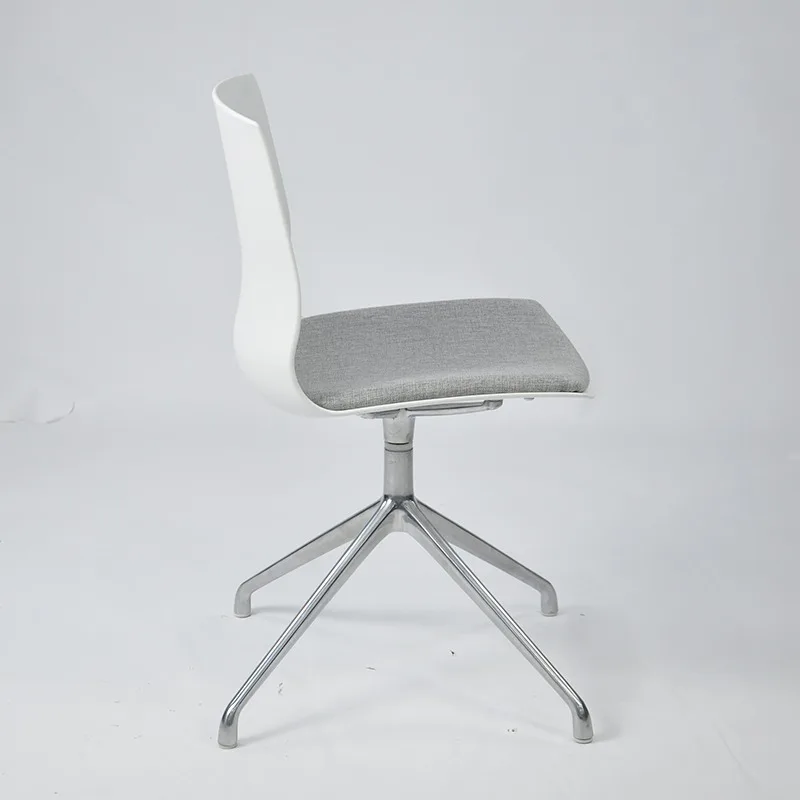 White Swivel Living Room Chair with Star Base