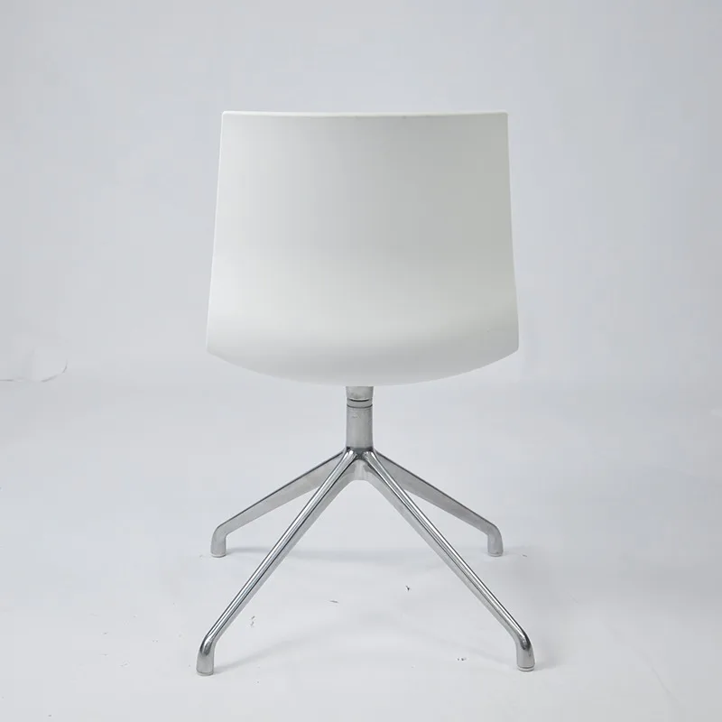 White Swivel Living Room Chair with Star Base